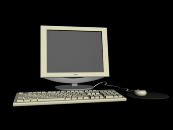 3d sony computer monitor keyboard - Monitor and Keyboard.max by PixelPimp